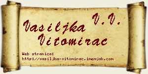 Vasiljka Vitomirac vizit kartica